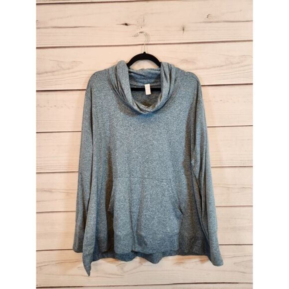 Balance Collection Women's Blue Gray Cowl Neck Super Soft Pullover Sweater‎ 1X